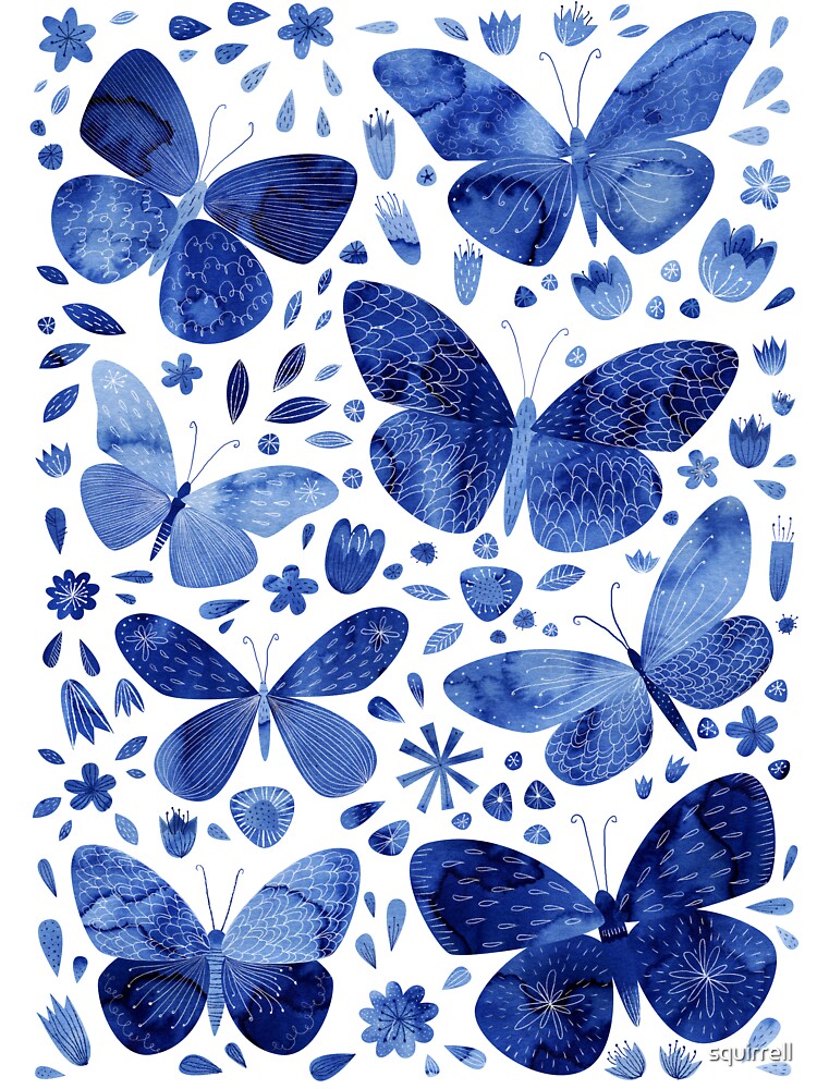 Blue Butterflies by squirrell Unisex