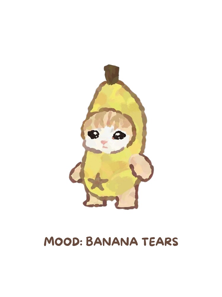 Banana Cat in Tears – Funny Meme Cat Design by Ruchixa