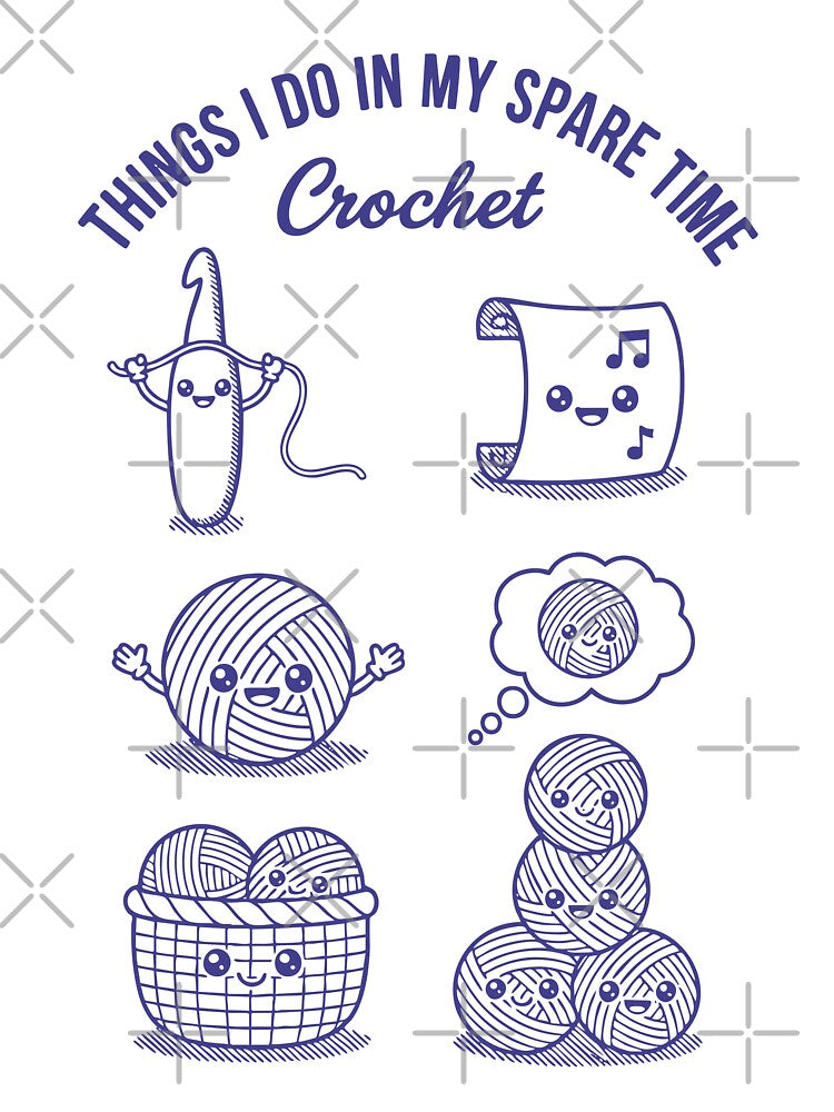 Things I Do In My Spare Time Crochet Funny Yarn by LuminOrb
