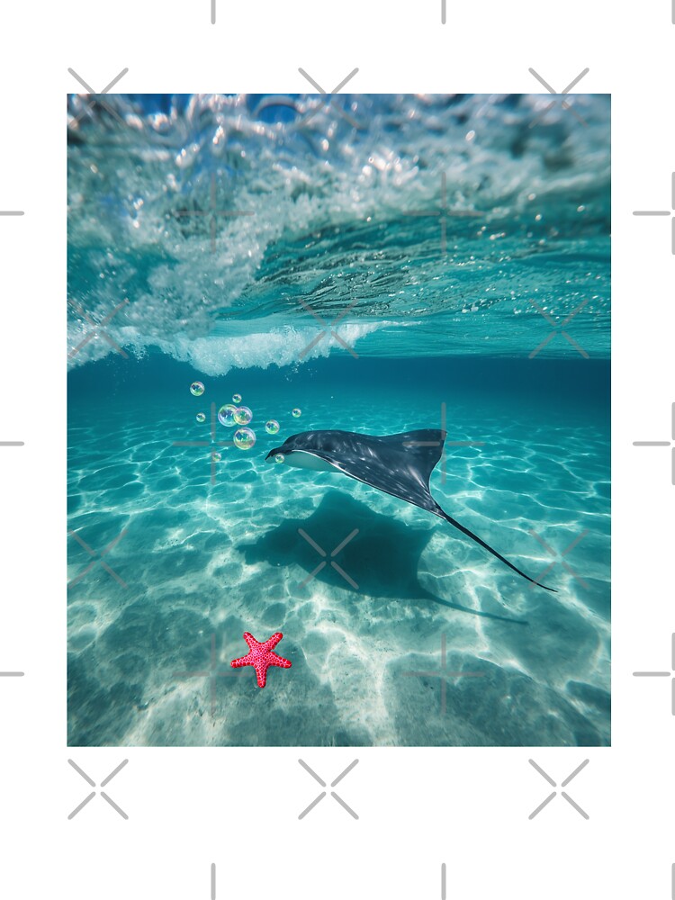 Lost in the Blue - Manta Ray by BeeStylishTees