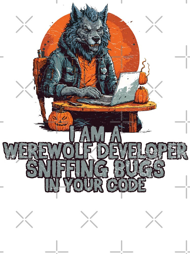 Programmer Humor - Halloween Programmer - Werewolf Developer by brindled