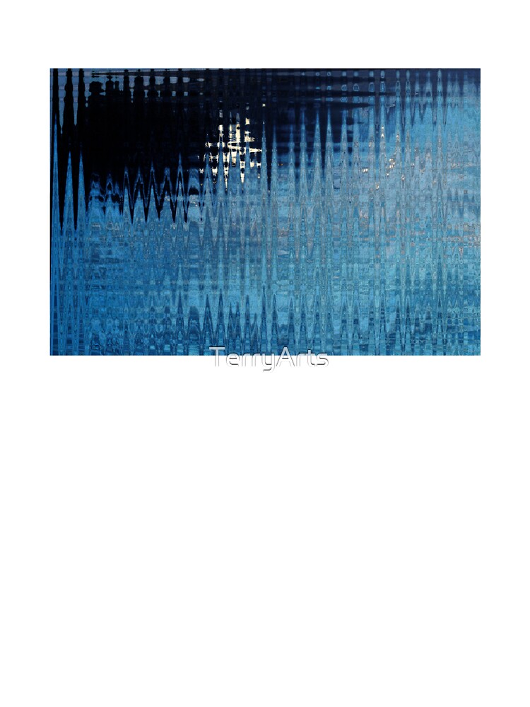 Coastal Abstract Ocean Lines in Blue Shades Water Aesthetic Reflection 2 of 4 by Beachy