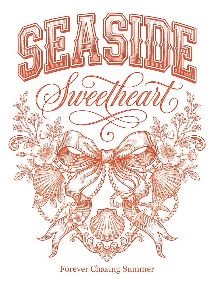 Seaside Sweetheart – Coastal Cowgirl Bows & Seashells Design by Sea Gem