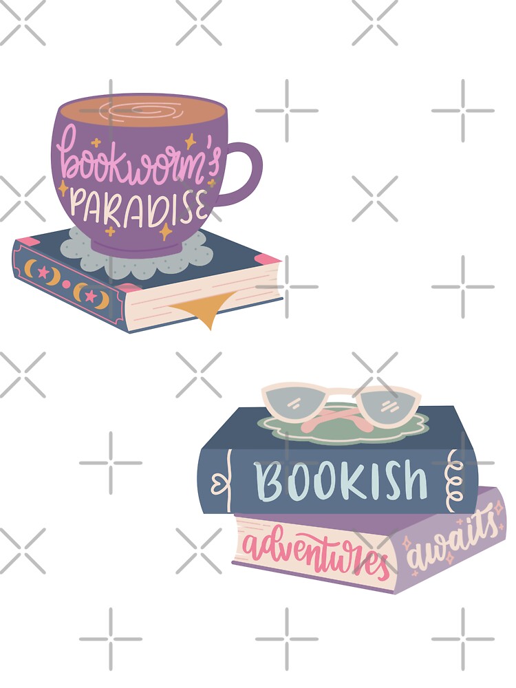 Bookish stack set by Neadoodles