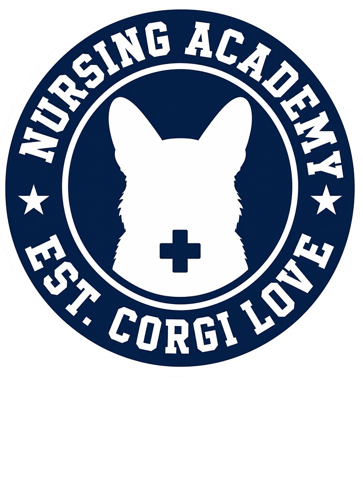 Varsity Corgi Nurse Academy | Professional Healthcare Badge by Corgi & co Shop