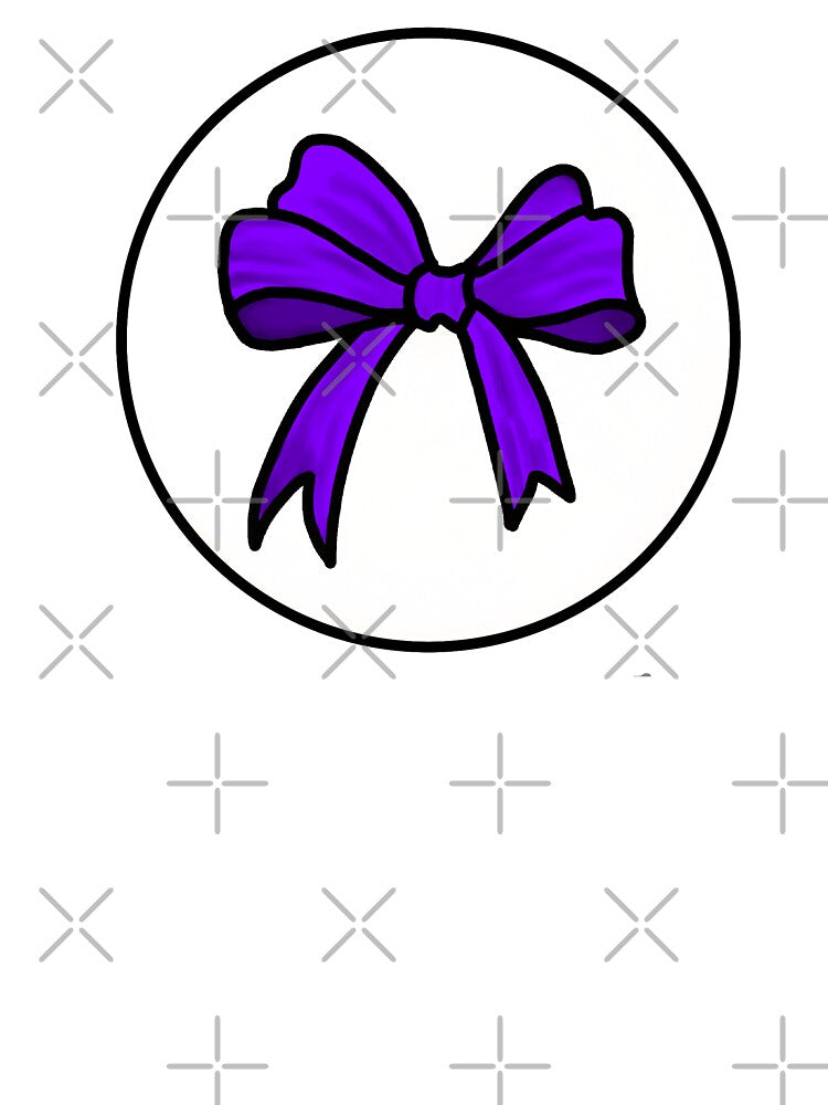 purple and white game day bow by mtayzart