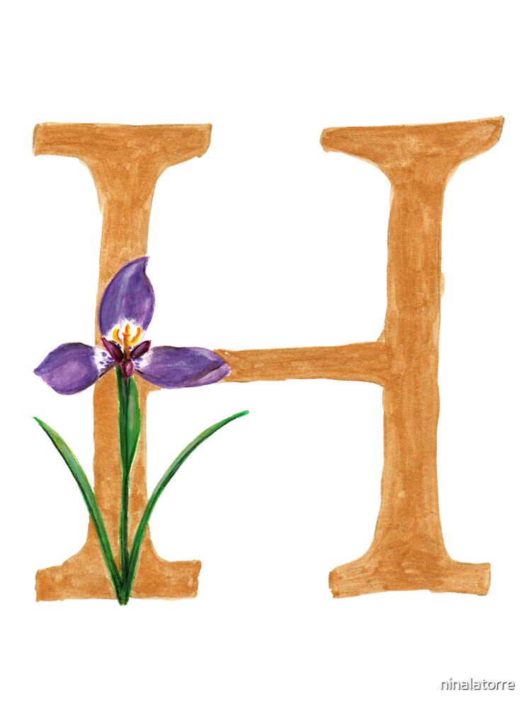 Floral Letter H by ninalatorre