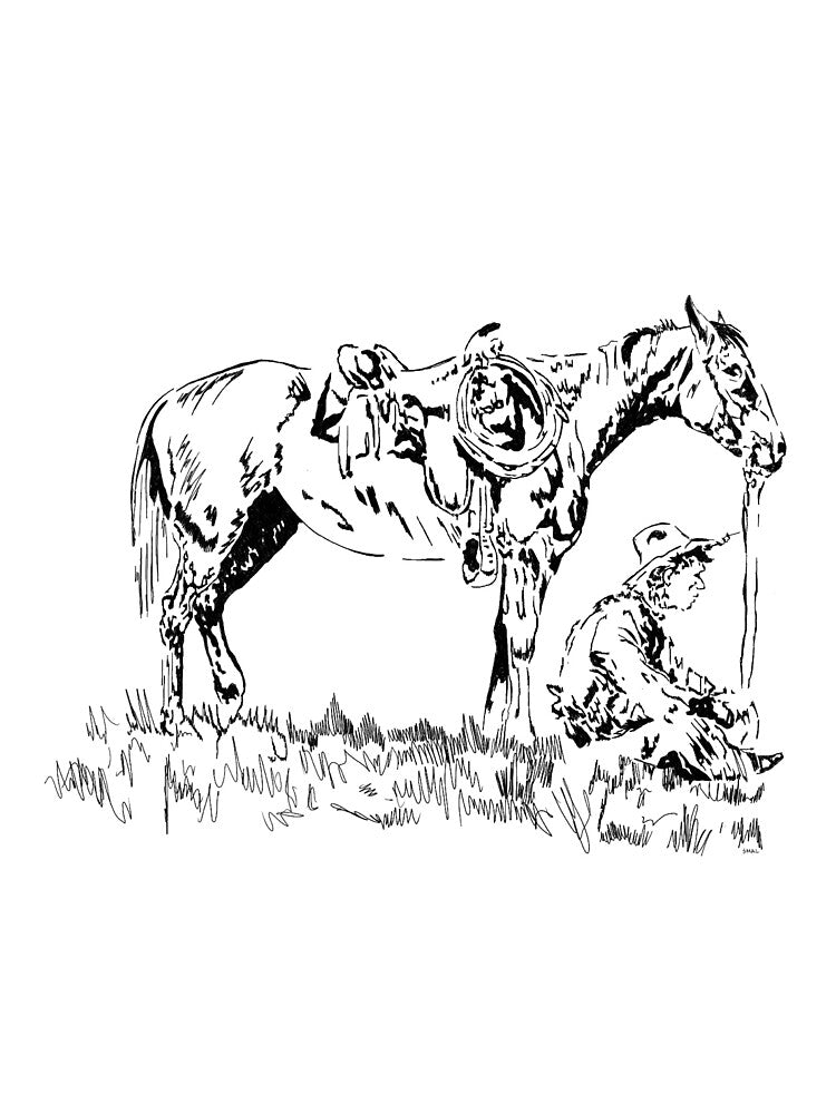 Western horse art by Alliebarnes