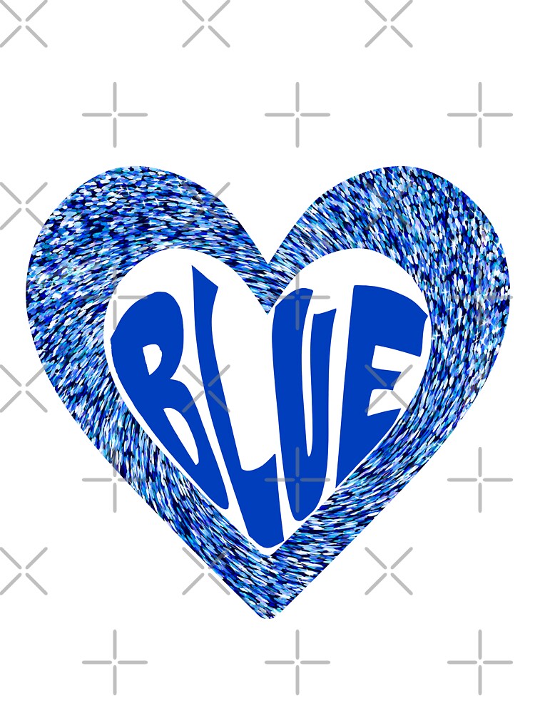 blue crystal heart blue typography by TheMillusion