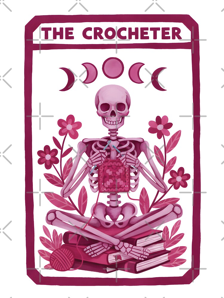 The Crocheter Funny Crochet Skeleton Tarot Crochet by LuminOrb
