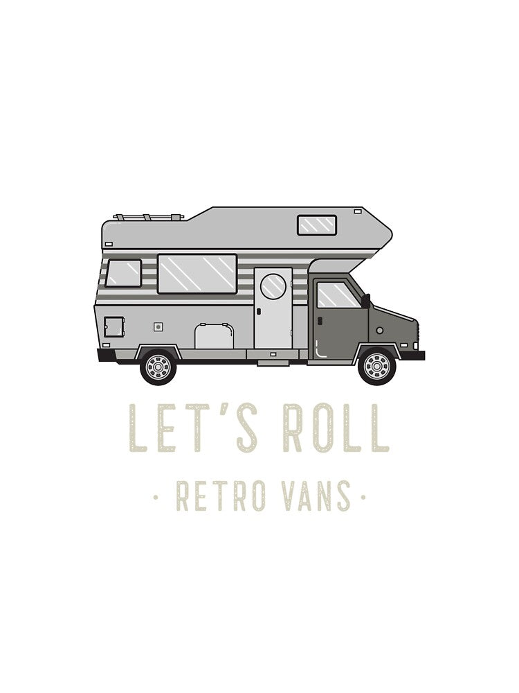 Let's Roll Retro Vans Van Life Camping Caravans by Rene-Greff