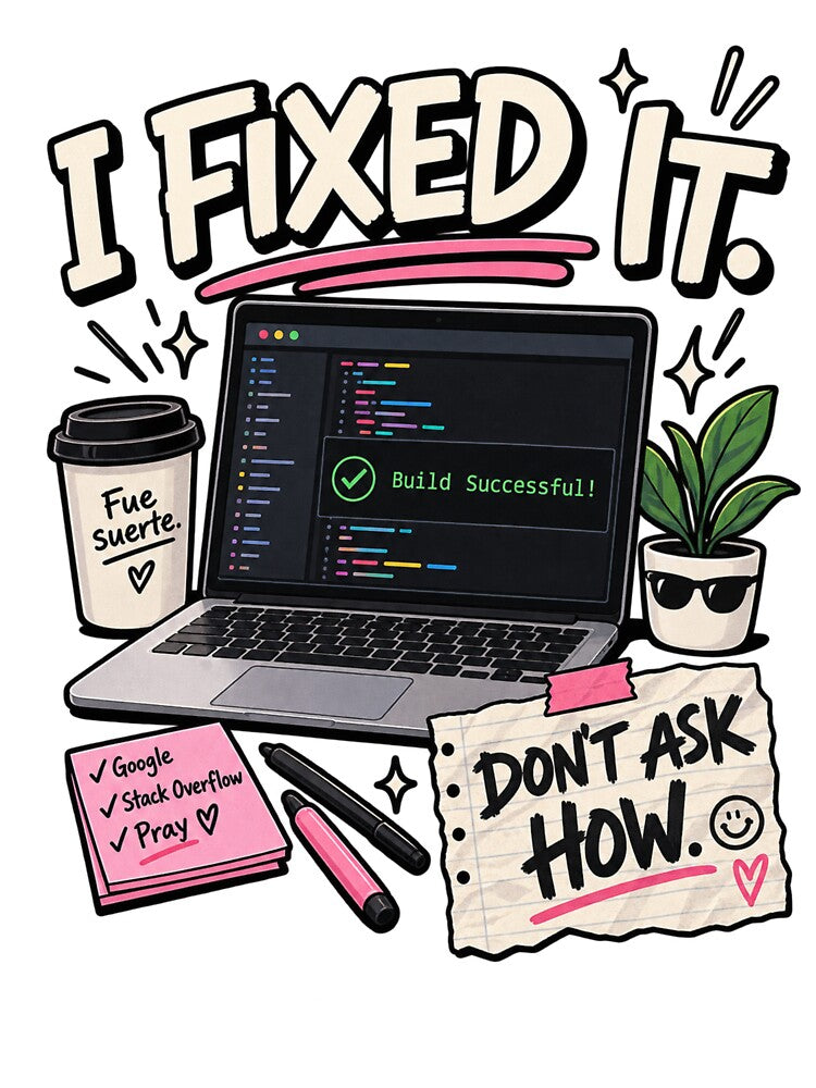 I Fixed It, Dont't Ask How - Funny Programmer & Developer Design - Women by anapfab