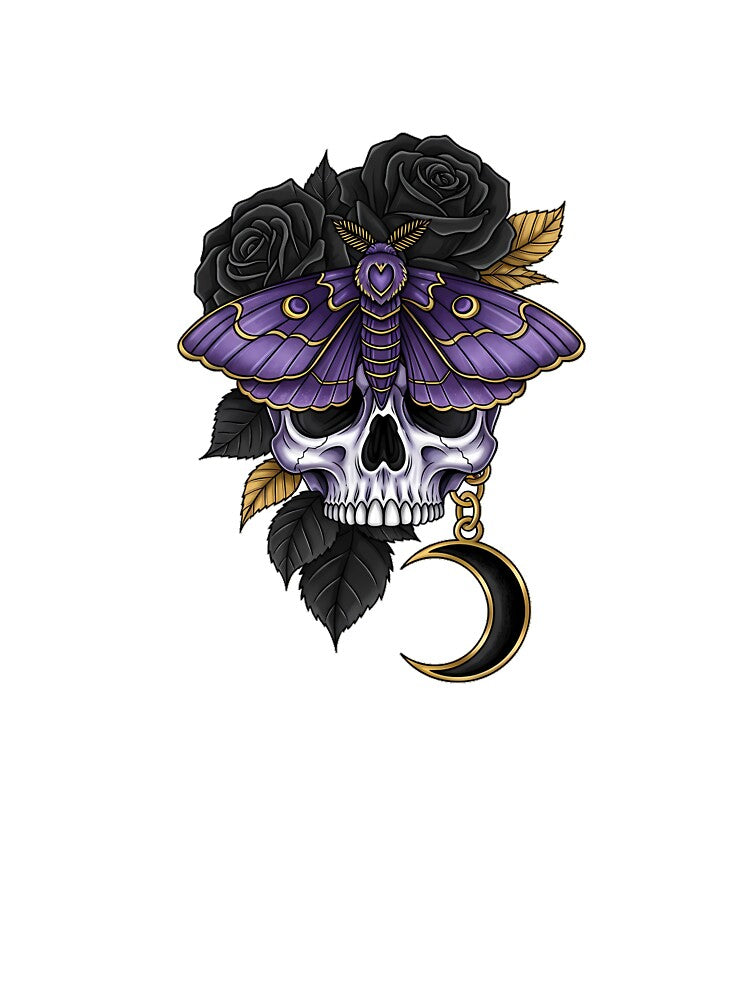 Skull Rose Moth Gift by IllumeInk