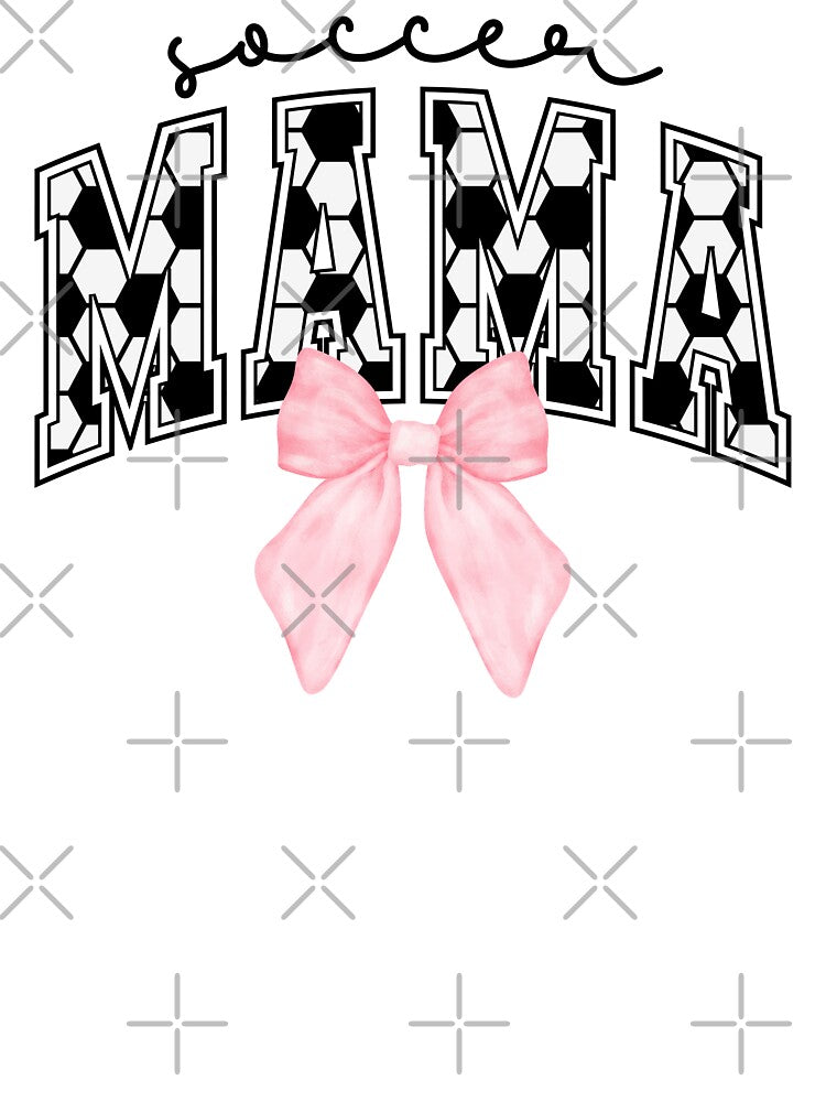 Coquette Soccer Mom Cute Soccer Mama Pink Bow by SarahFinnDesign
