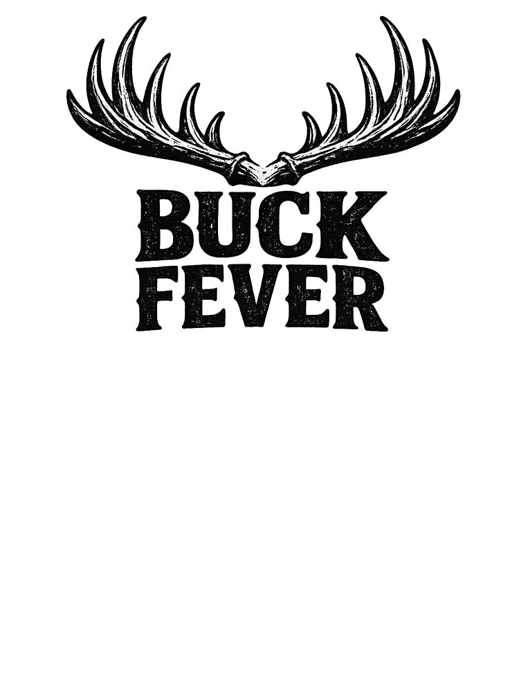 Buck Fever Vintage Deer Hunting Antlers Design by EastEndTownie