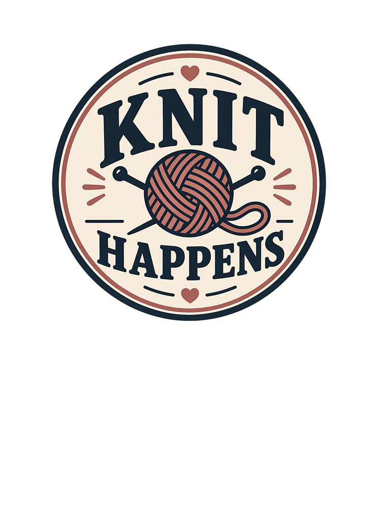 Knit Happens Funny Knitting Badge by EastEndTownie
