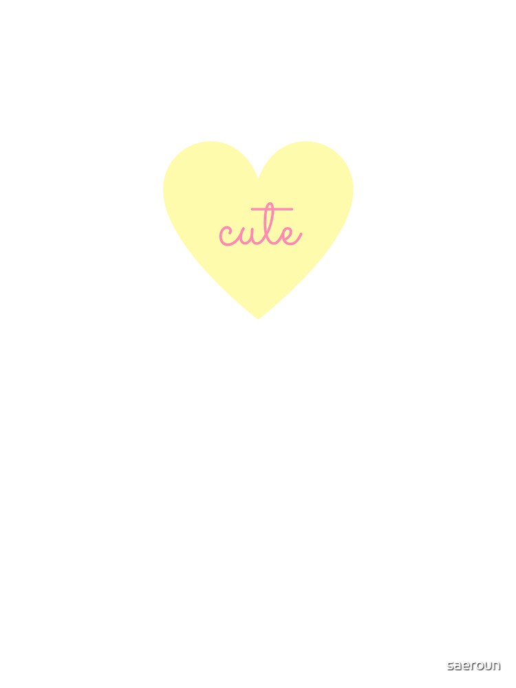 Cute Heart Print (Yellow + Pink) by saeroun