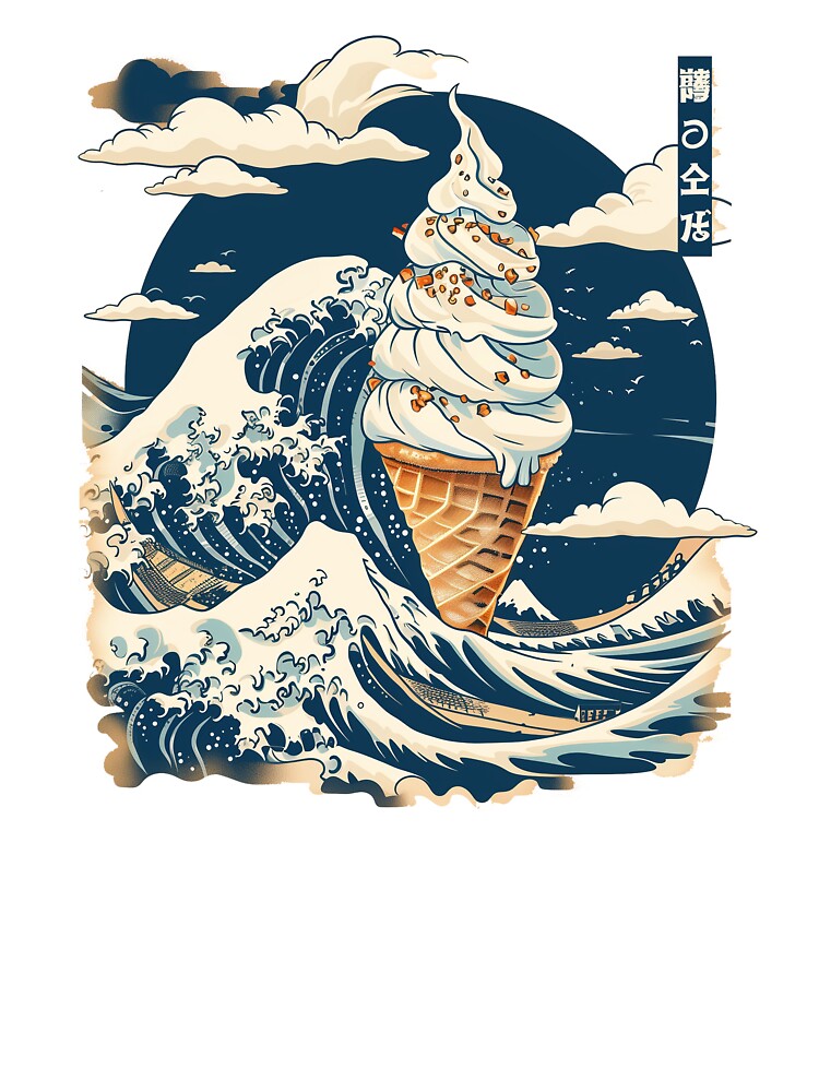 Kawaii Japanese style Food IceCream Illustration by nomiraclehere