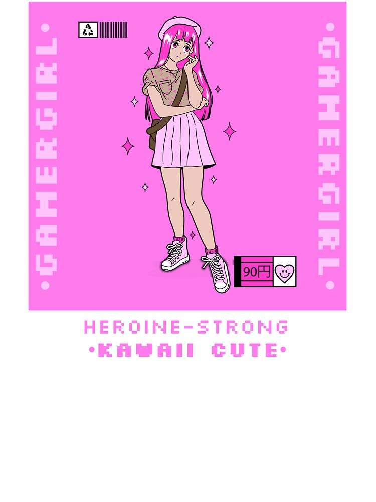 Heroine-Strong, Kawaii-Cute: Anime Gamer by SuperstyleTees