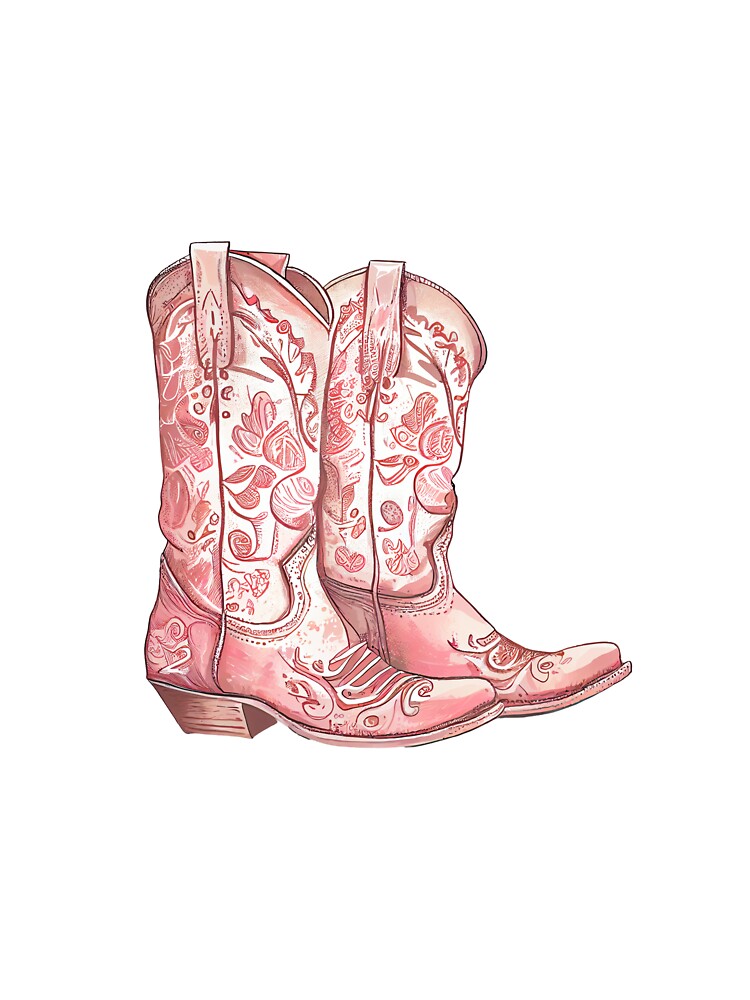 Pink Cowgirl Boots by DigitalArtcapes