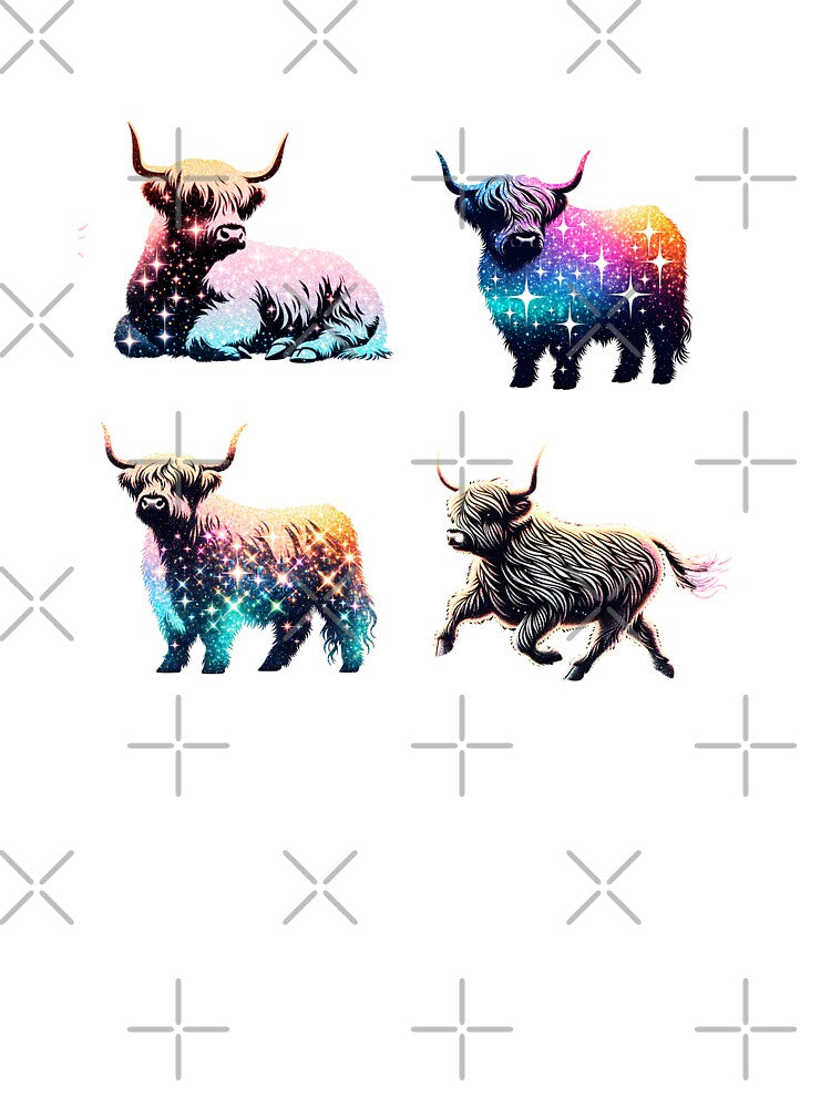 Glitter Scottish Highland Cows by TheAnimalZ00