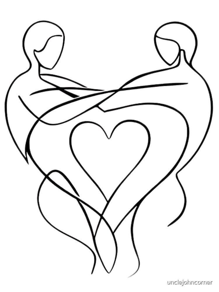 Elegant Continuous Line Art, Single Line Drawing, Minimalist Heart Illustration, Romantic Gesture Artwork, Delicate Contour Design by unclejohncorner
