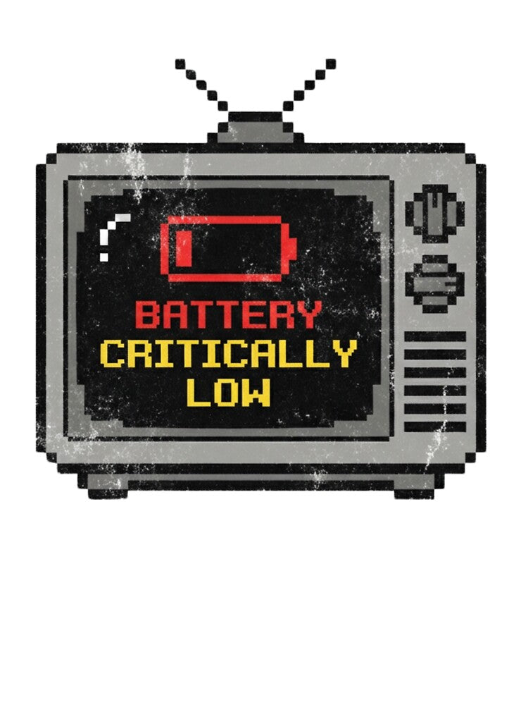 Low Battery TV Screen by EllieMaysArt