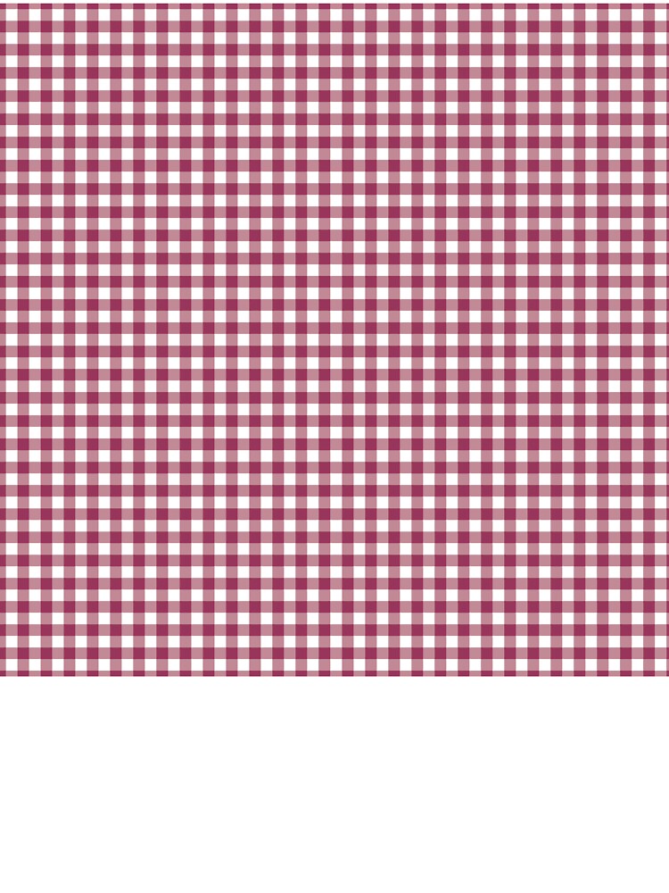 Burgundy and White Gingham Pattern | Classic Maroon Checkered Print | Elegant Wine Red Gingham | Minimalist Burgundy Plaid Design | Rustic Dark Red Gingham by VivaFy