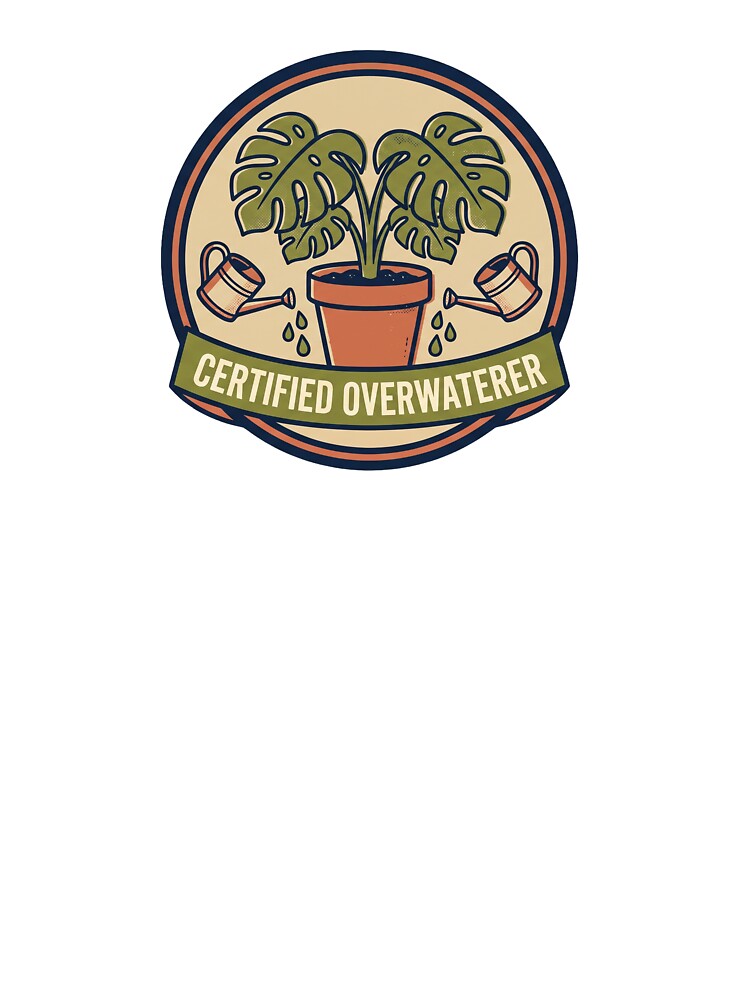 Certified Overwaterer Funny Houseplant Badge by Ninjacatoff
