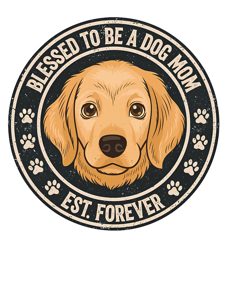 Dog Mom Shirt | Blessed to be a Dog Mom Tee | Golden Retriever Mom Gift | Dog Lover T-Shirt Women by UnateStudio