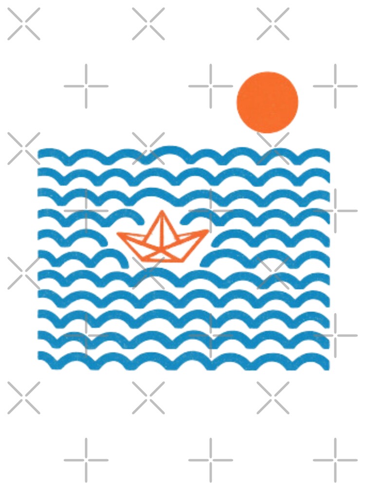 Ocean Waves Retro Vintage Summer Beach by HBDStudio