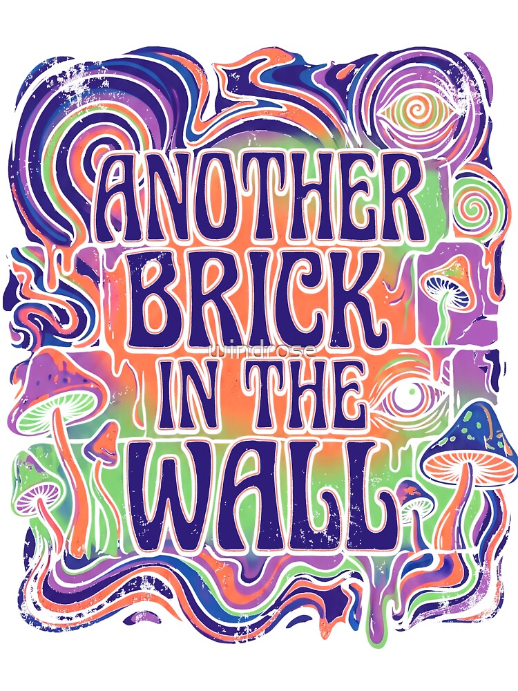 Another Brick in the Wall Inspired T-Shirt | Vintage Rock Graphic Tee | Retro 70s Music Poster by windrose