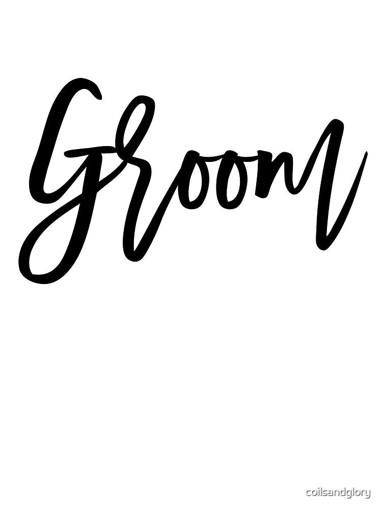 Groom Calligraphy Bridal Party by coilsandglory