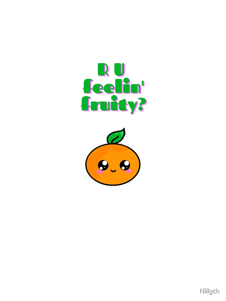 Kawaii Orange Design - Fruity Orange by Nillych