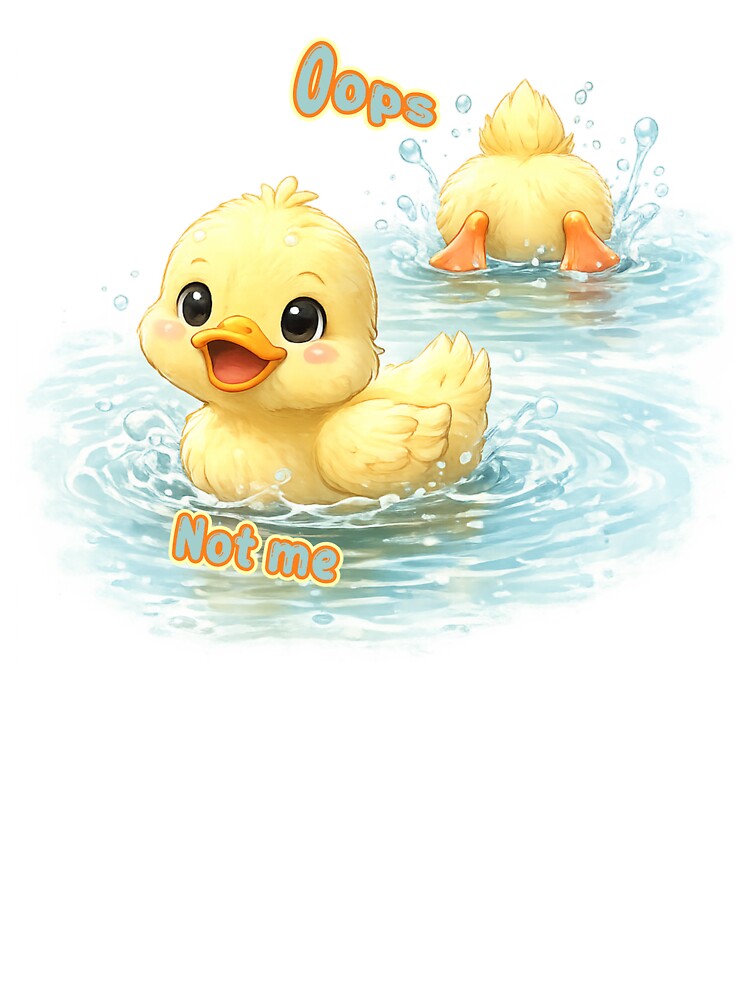 Oops Not Me – Funny Ducklings Illustration by DarojadNR