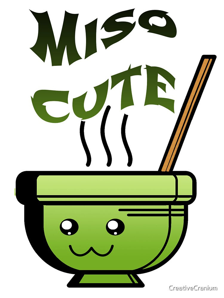 Adorable Miso Cute Kawaii Asian Food Bowl by CreativeCranium