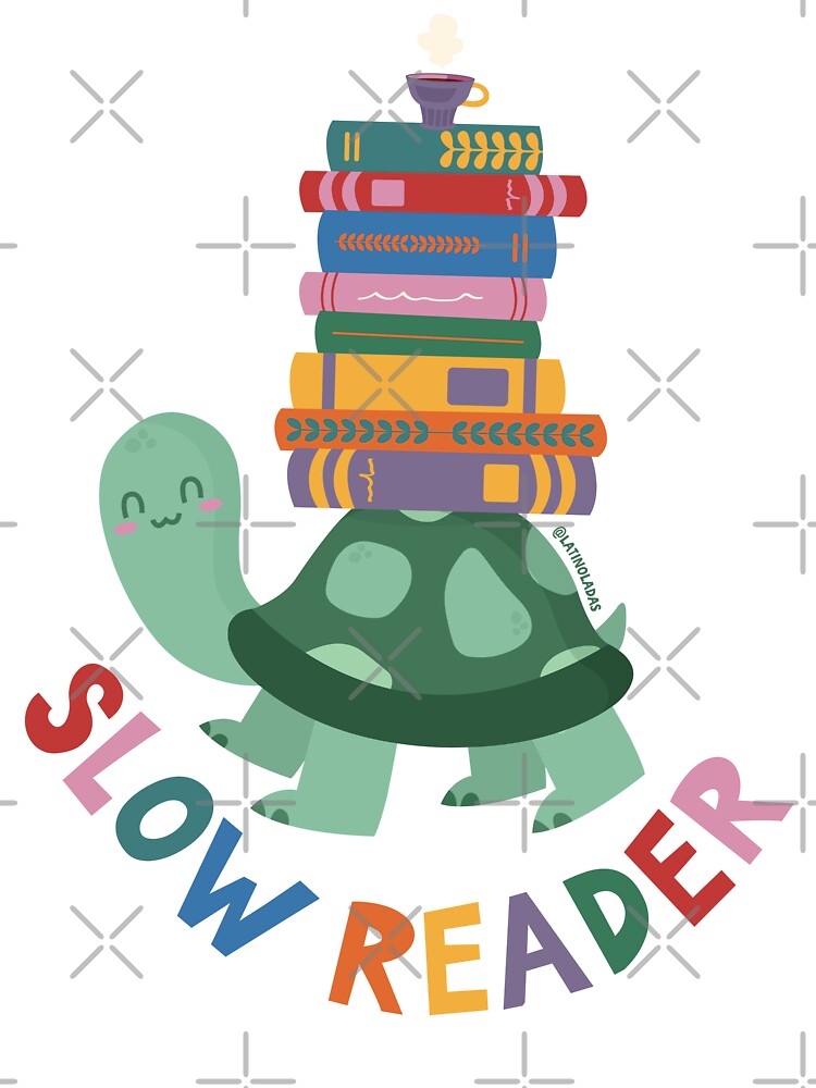 Slow Reader / Cute Bookish Turtle Aesthetic Tortoise For Reading Kindle Girlie Tbr by Latinoladas