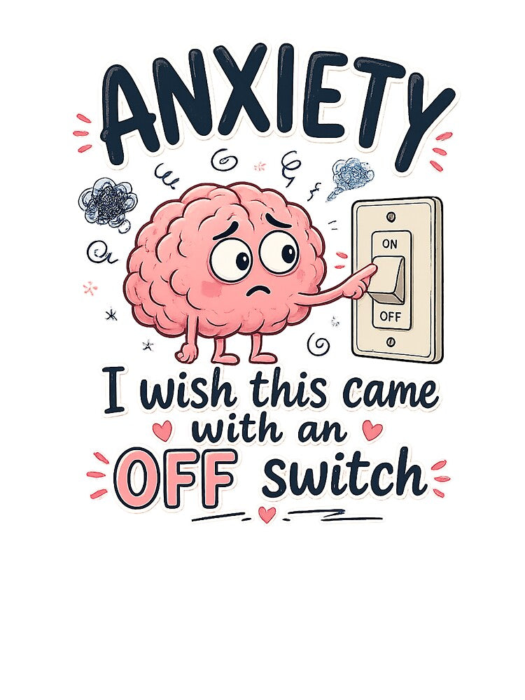 Anxiety Off Button by TiredMamaArt