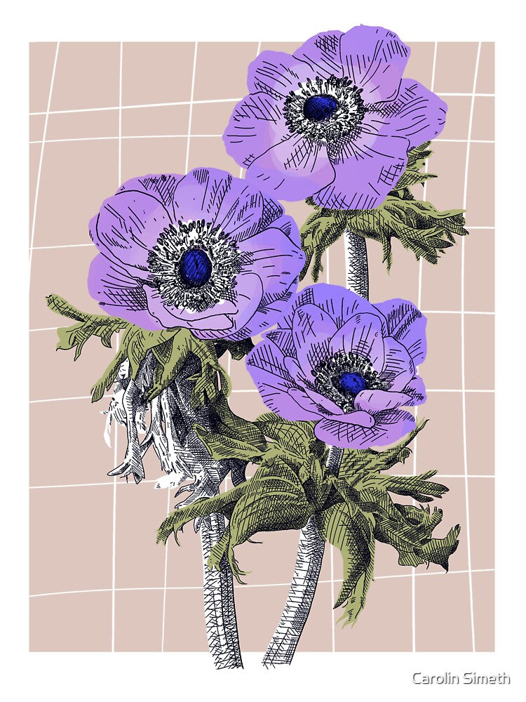 Anemones in purple by Carolin Simeth