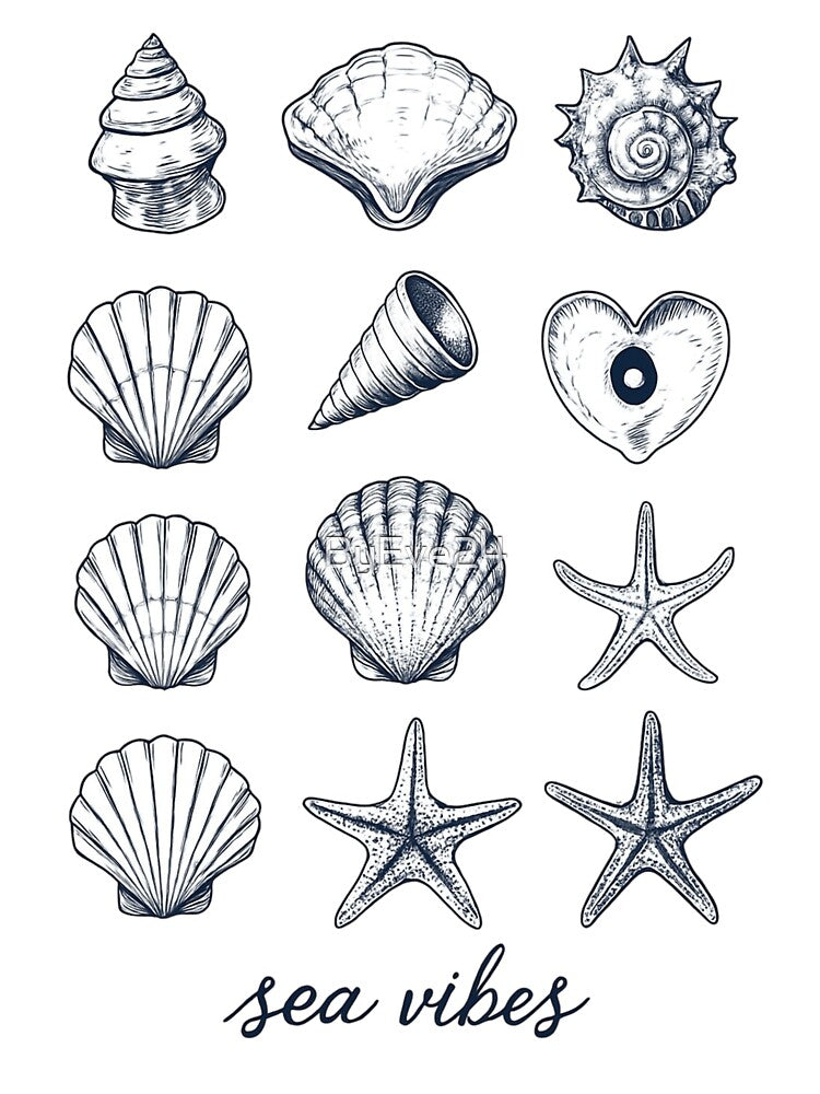 Minimalist Sea Line Drawing Design - Ocean Art for Every Lover by ByEve24