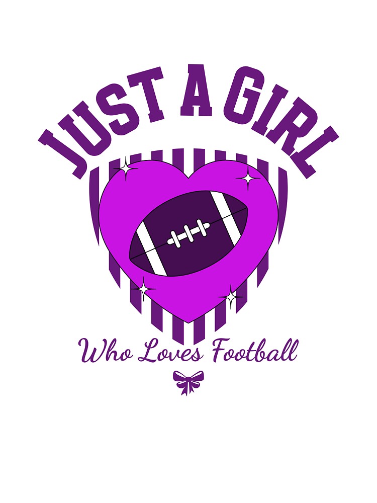 Just A Girl Who Loves Football (purple) T-Shirt by CKDesigns2804