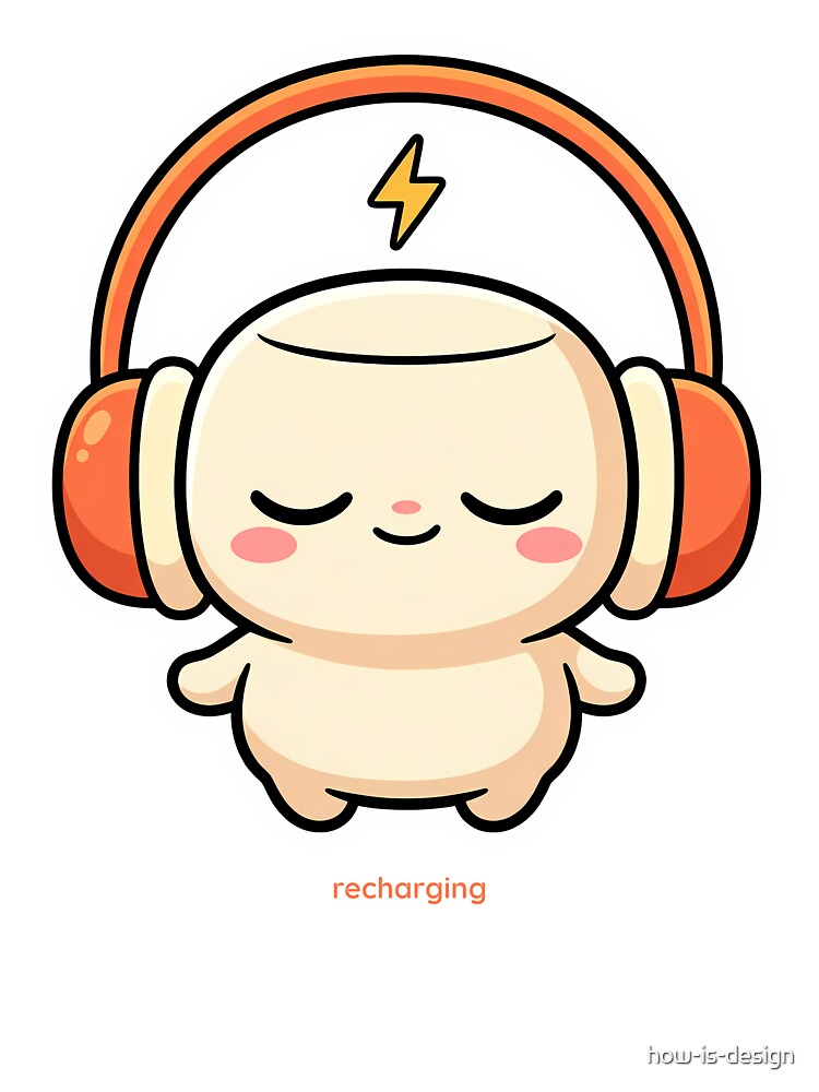 Recharging Funny Introvert Headphones Social Battery Humor by how-is-design