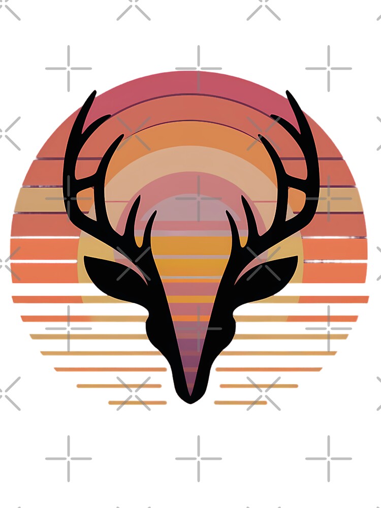 a vintage deer antlers silhouette by brokenpones