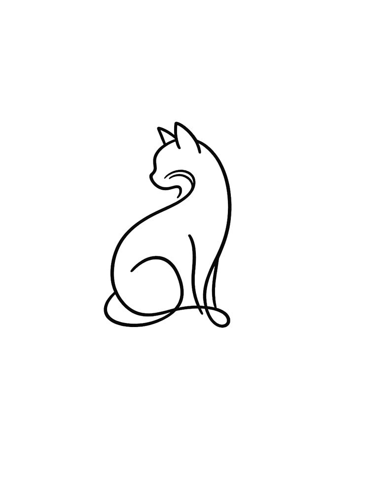 Minimalist One Line Cat – Modern Aesthetic Line Art by ArtWaveStudio8