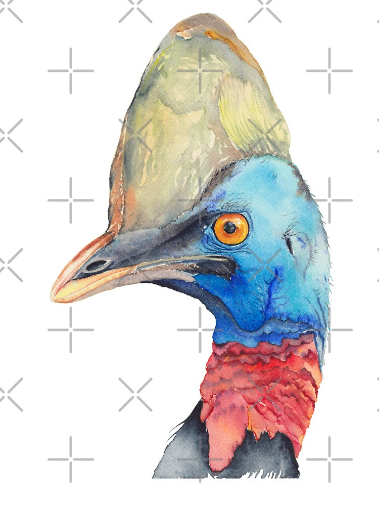 Cassowary - Australian bird watercolour by Zoya Makarova Unisex