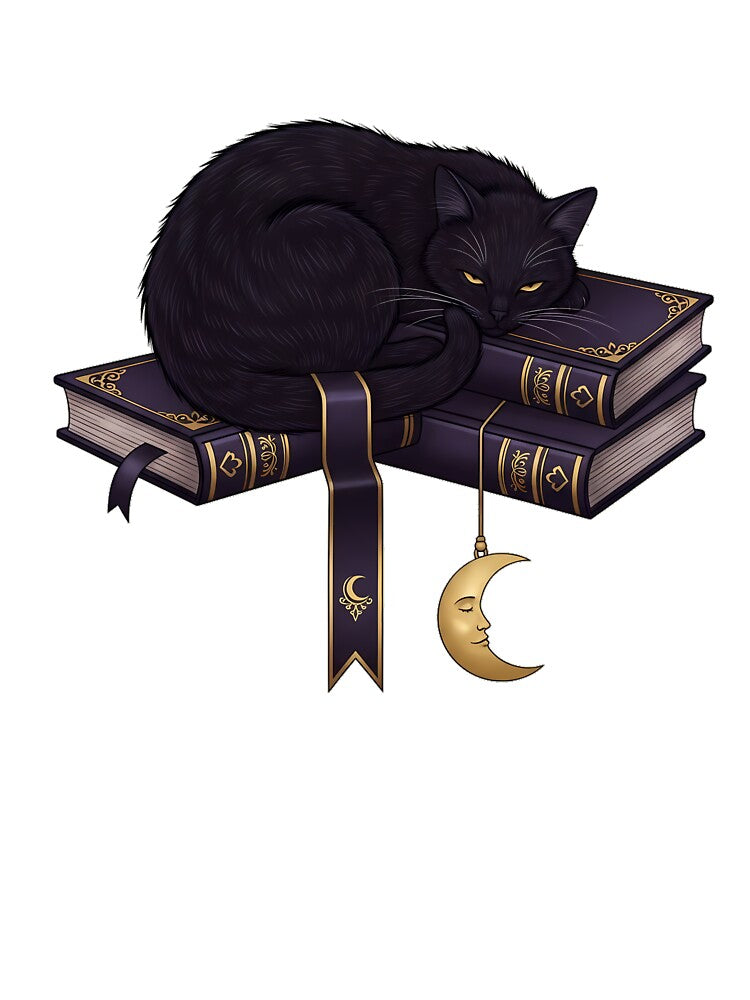 Black Cat Books Moon Gift by IllumeInk