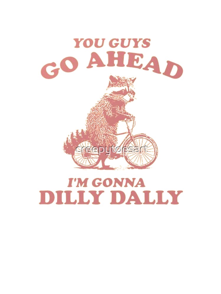 Cute Raccoon Street Cat Dilly Dally by creepytoesart