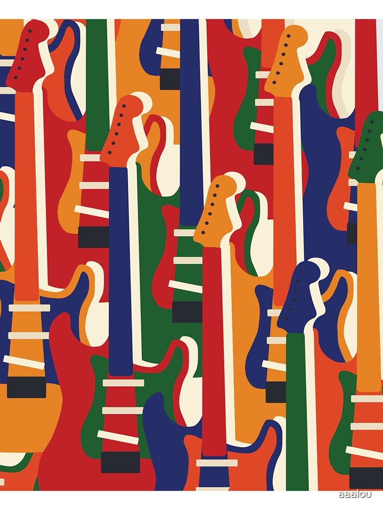 Retro Groovy Guitars (Autumn Version) by aaalou