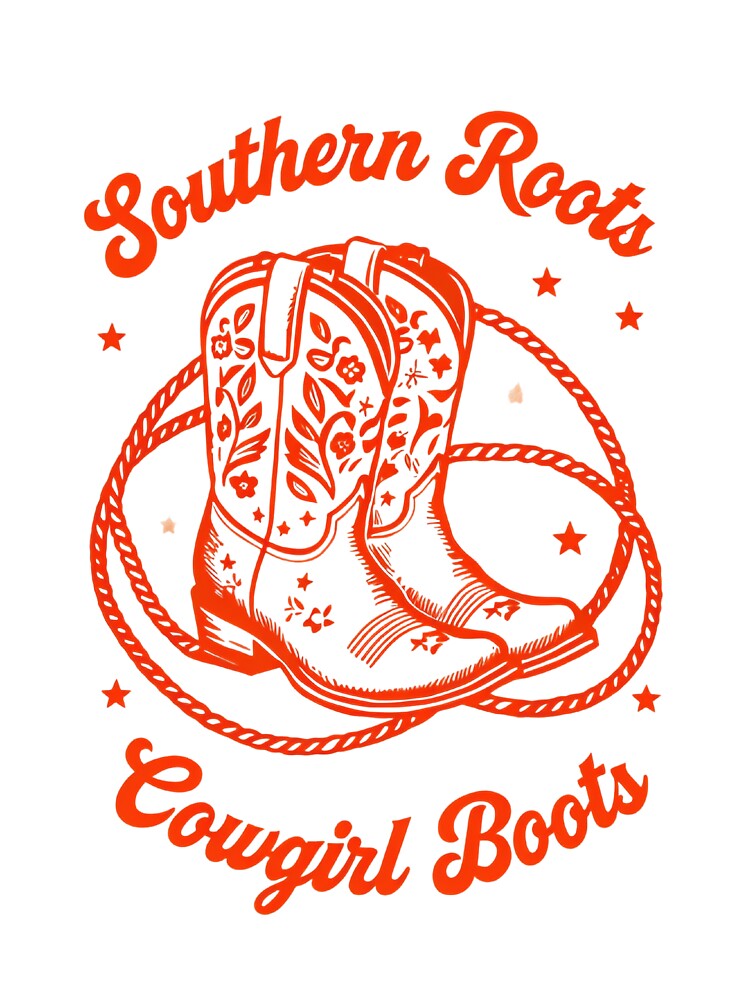 Southern roots cowgirl boots by Sticker Mama