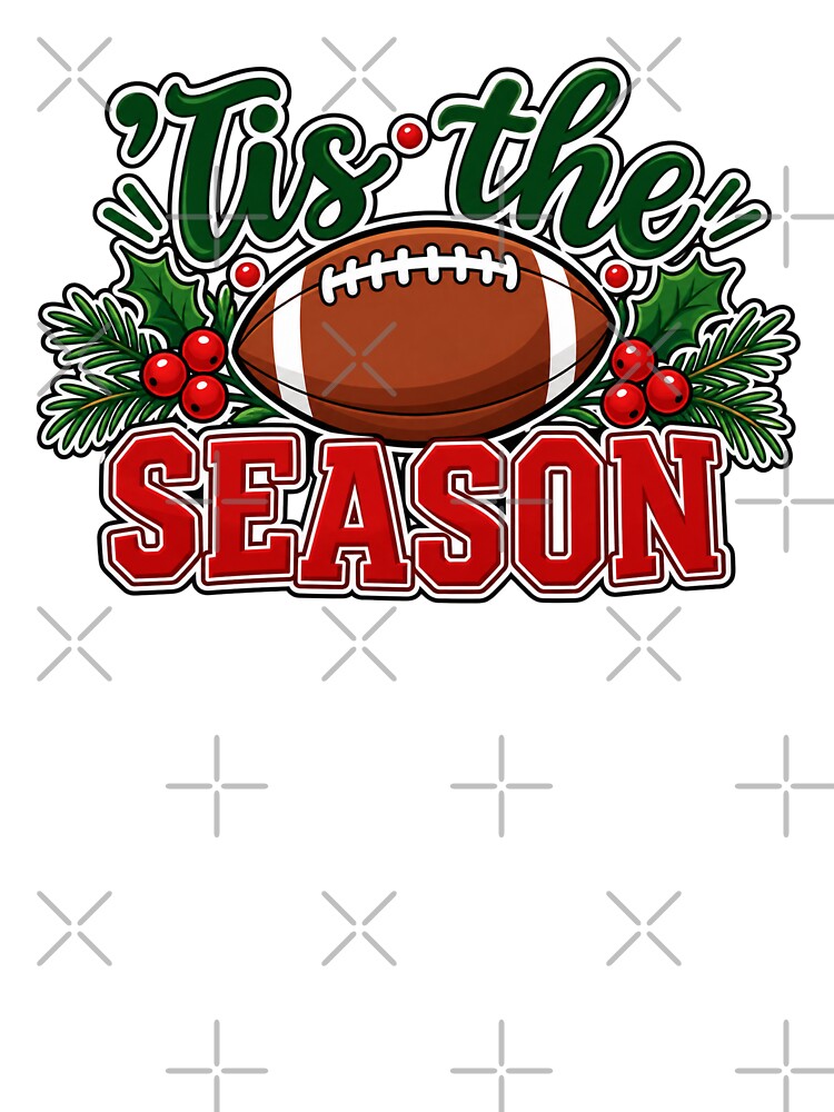'Tis the Season Football Christmas by Myra365Art